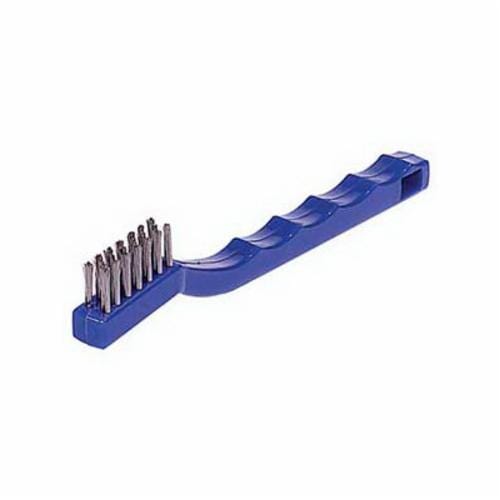 Weiler® 44075 Small Handle Scratch Brush, 1-3/8 in Brush, 7-1/2 in L x 1/2 in W Block, 1/2 in L Stainless Steel Trim